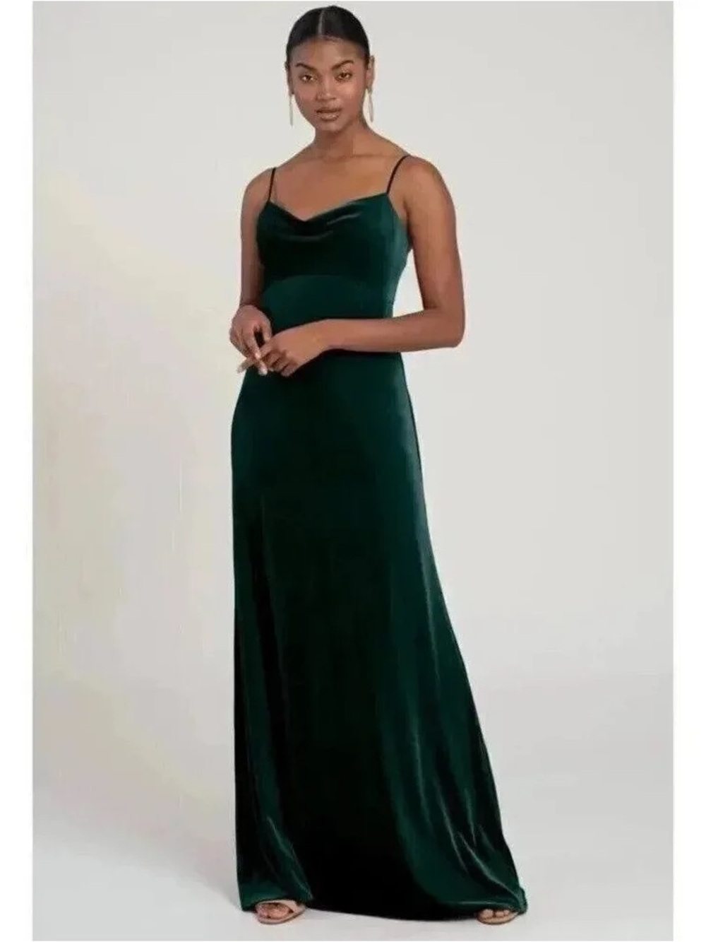 BHLDN Jenny Yoo Sammi Velvet Cowl Neck Gown - Size 4
